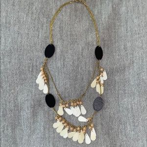 Katrina embellished faux leather layered necklace